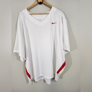 Nike Dri-FIT White Red Mesh Practice Jersey Men’s 3XL Football Training Shirt